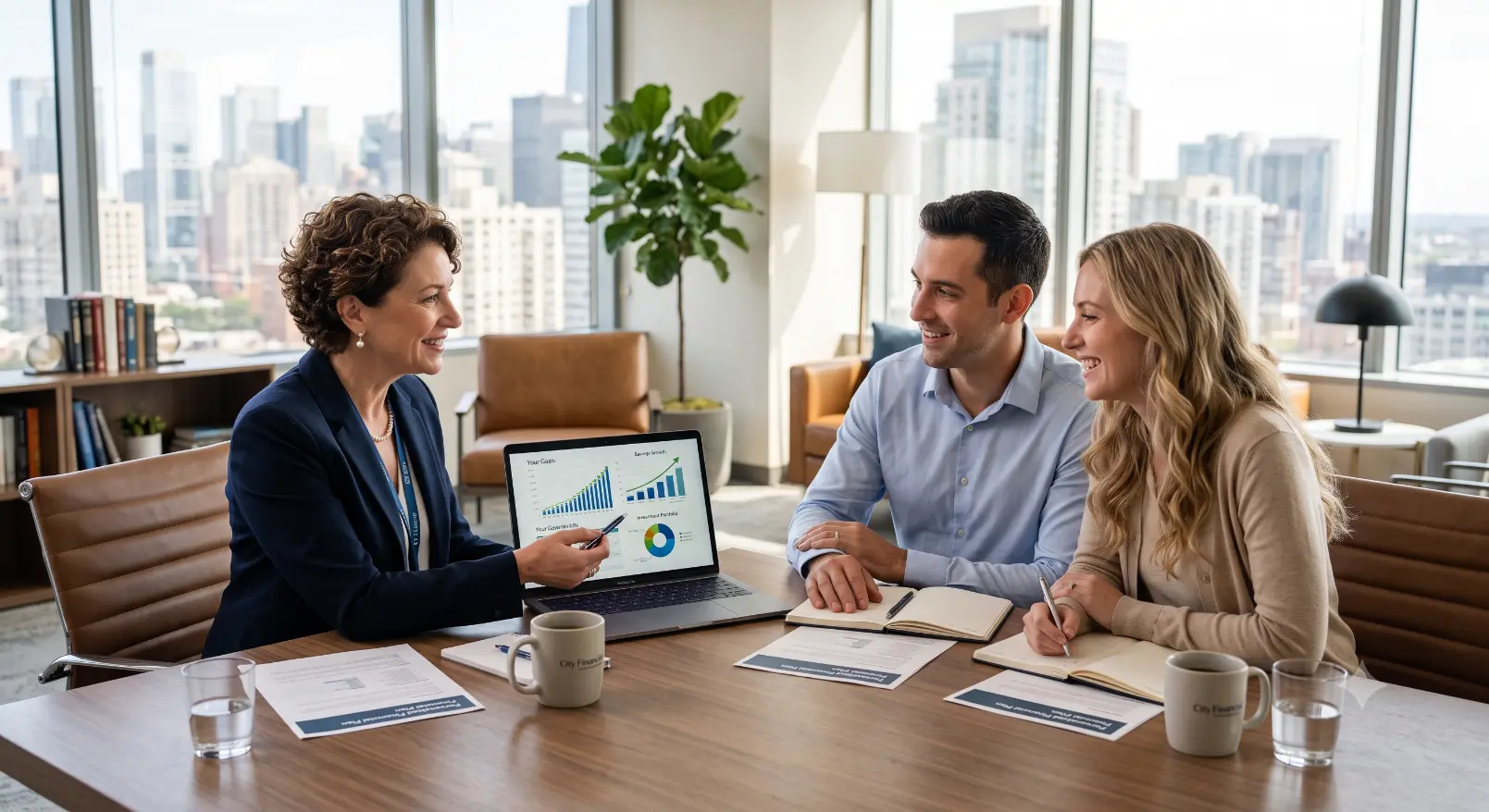 Couple meets with a financial advisor-Financial Needs Analysis 1
