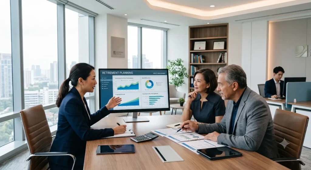 professional financial advisor meeting with clients-Financial Education 3