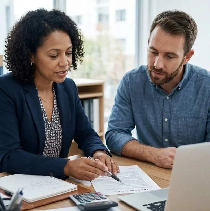 Licensed Life Insurance Agent points to important section on physical policy document - Licensed Life Insurance Agent -2